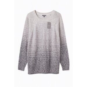 Pure Jill Crew Neck Sweater Women's Size Large Purple Ombre Cotton Blend